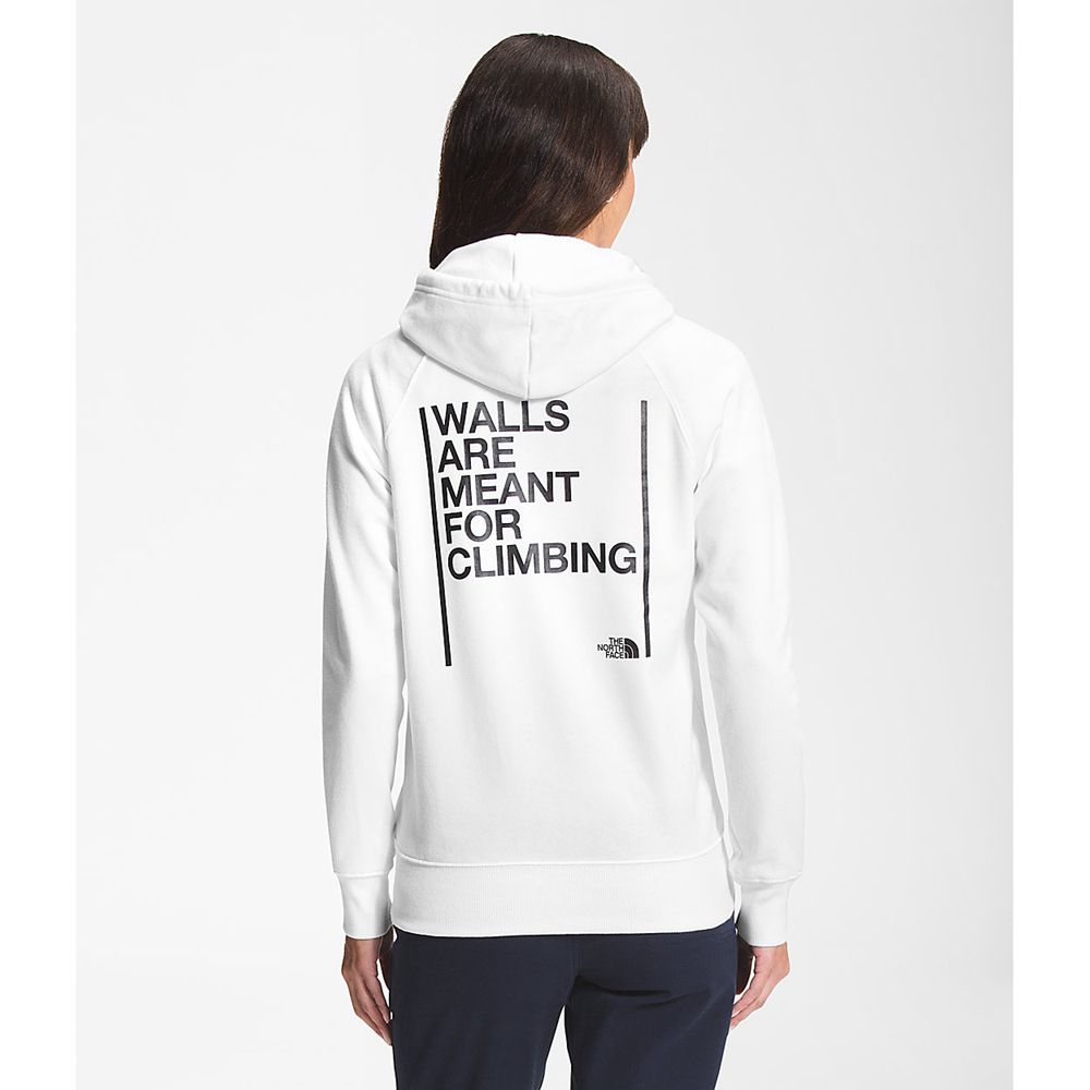 The North Face Hoodie Womens Australia - The North Face Walls Pullover White (DAX-947130)